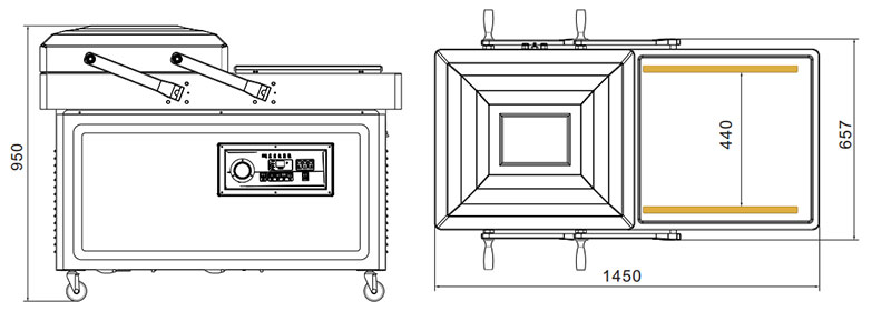 Vacuum packaging machine drawings